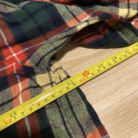 L.L. Bean Green, Red, and Yellow Plaid Flannel Shirt Men's L large - Made in US - Picture 5 of 5